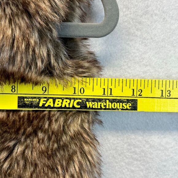 STARTING OUT Vest Girls Size 9 Months Brown Faux Fur Full Zip Sleeveless 9M Flaw - Picture 6 of 12